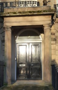 Doorway showing styling of fanlight numerals